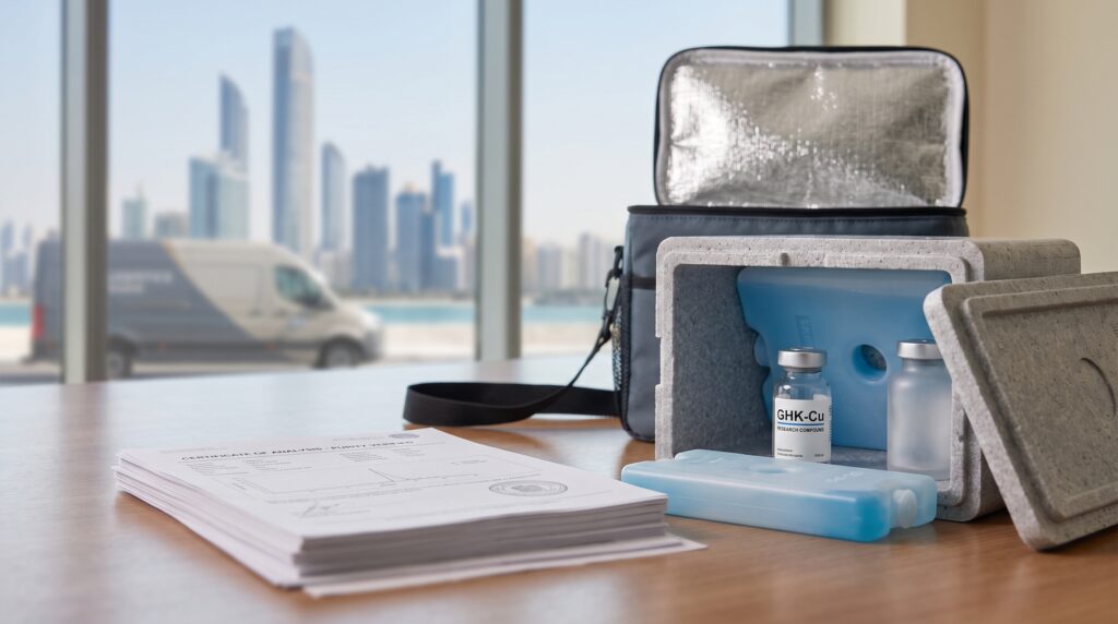 Procuring GHK-Cu in Abu Dhabi: Local Logistics, Purity Verification & Procurement Strategies
