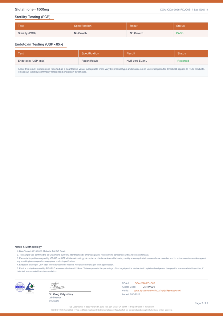 Endotoxin — Glutathione