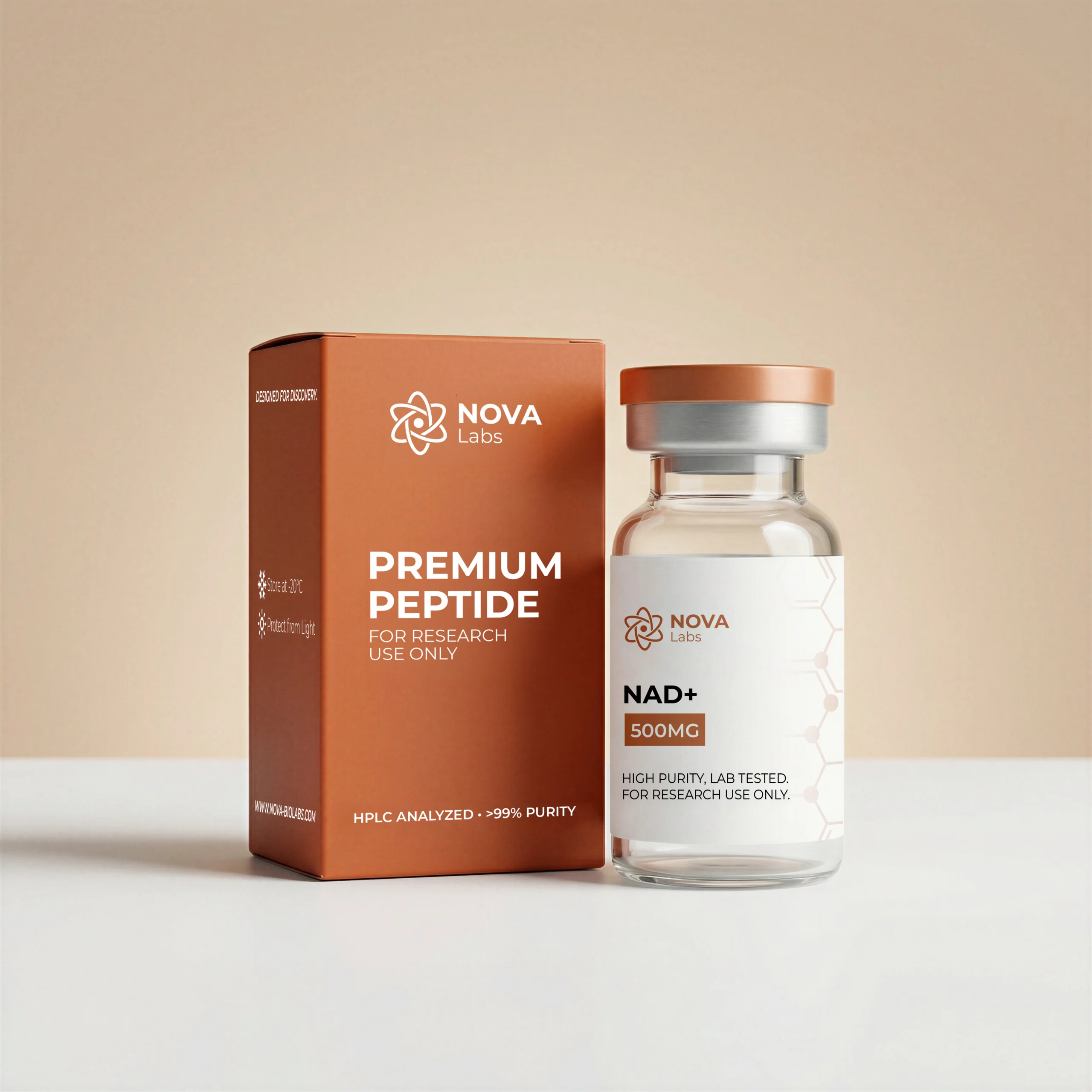 NAD+ 500MG vial and box - NOVA Labs