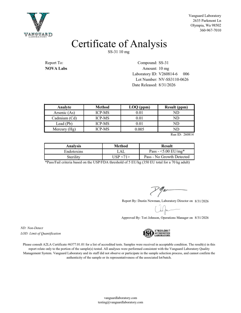 Heavy Metals — SS-31