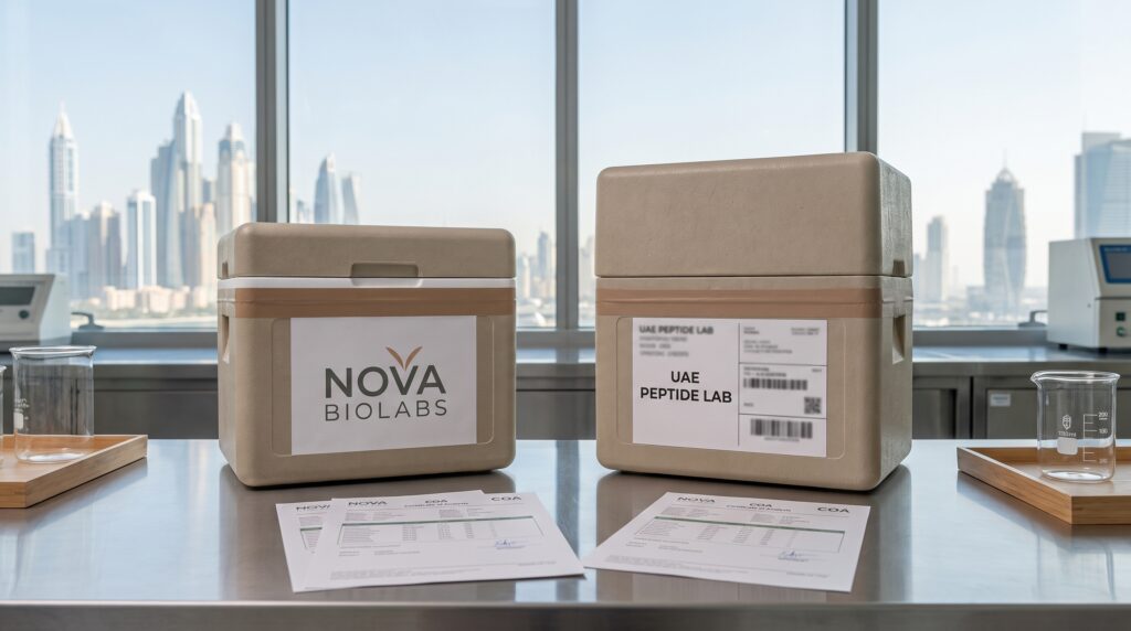 Nova Biolabs vs UAE Peptide Lab: Bahrain Buyer Comparison