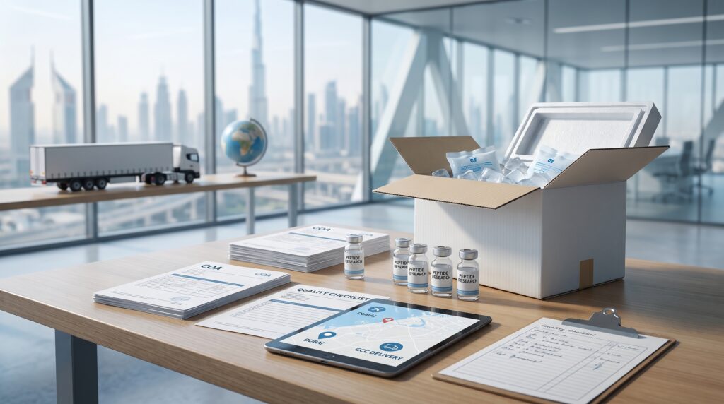 Peptide Supplier Checklist Dubai: The 2026 Quality & Delivery Guide